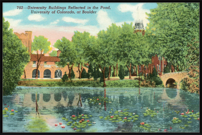 University Building Reflected on the Pond