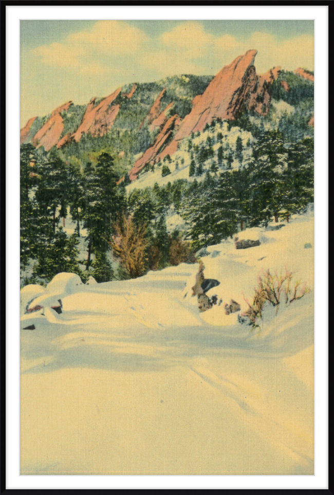 Flatirons in Winter Boulder, Colorado