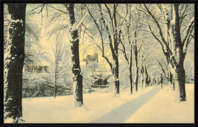 Winter Vista on The University of Colorado Campus, Boulder, Colorado