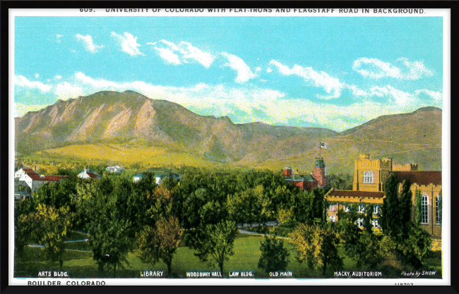 University of Colorado with the Flat Irons