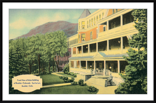 Front View of Main Building of Boulder Colorado Sanitarium