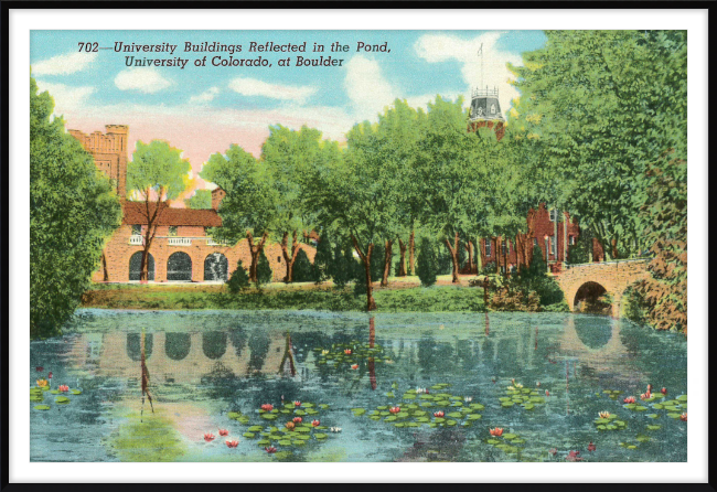 University Building Reflected on the Pond