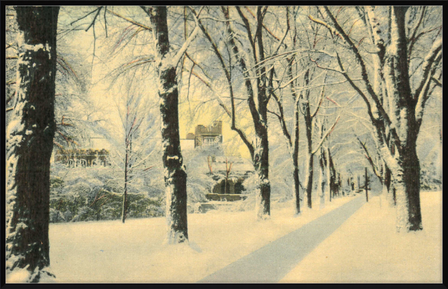 Winter Vista on The University of Colorado Campus, Boulder, Colorado