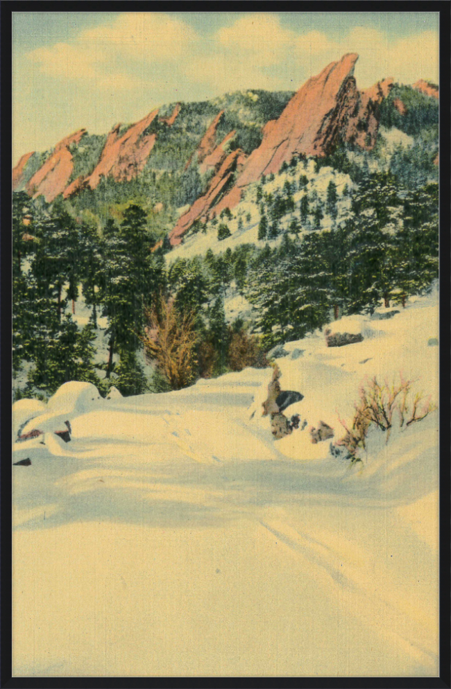 Flatirons in Winter Boulder, Colorado