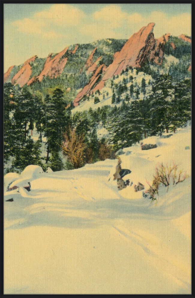 Flatirons in Winter Boulder, Colorado