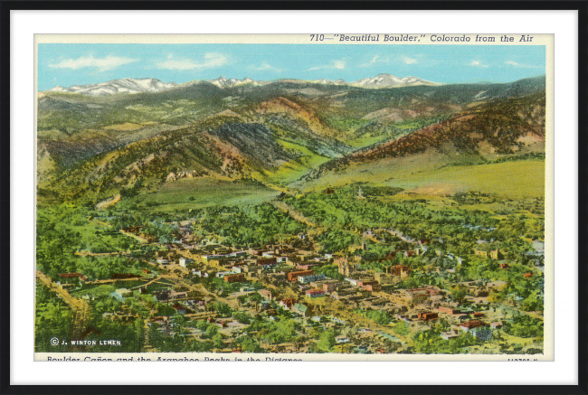 "Beautiful Boulder." Colorado from the air