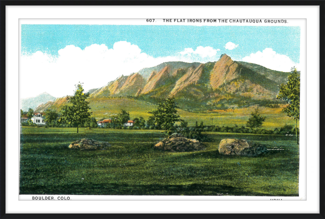 The Flat Irons from the Chautauqua Grounds