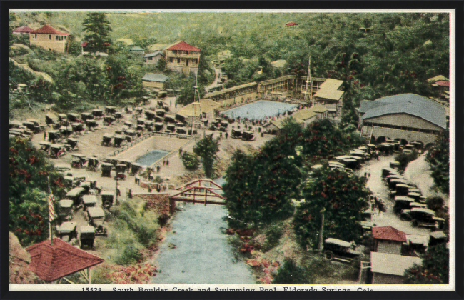 South Boulder Creek and Swimming Pool, Eldorado Springs, Colo.