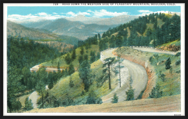 Road Down the Western Side of Flagstaff Mountain, Boulder, Colo