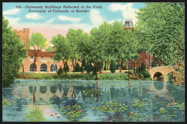 University Building Reflected on the Pond