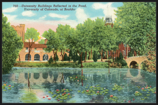 University Building Reflected on the Pond