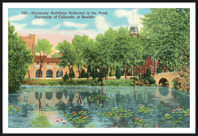 University Building Reflected on the Pond