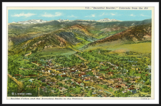 "Beautiful Boulder." Colorado from the air