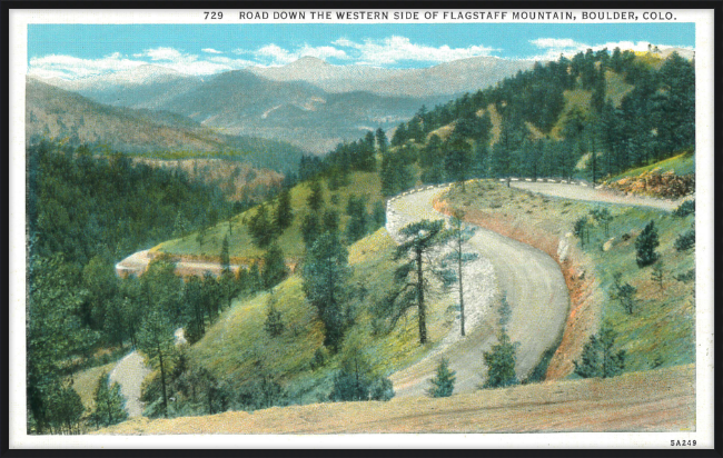 Road Down the Western Side of Flagstaff Mountain, Boulder, Colo