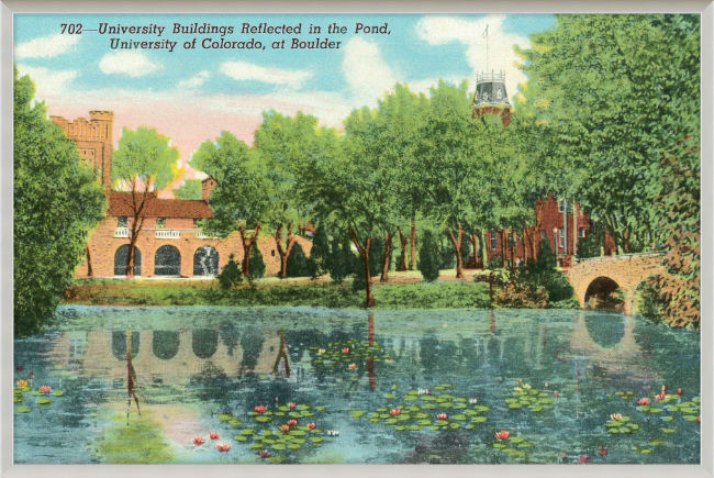 University Building Reflected on the Pond