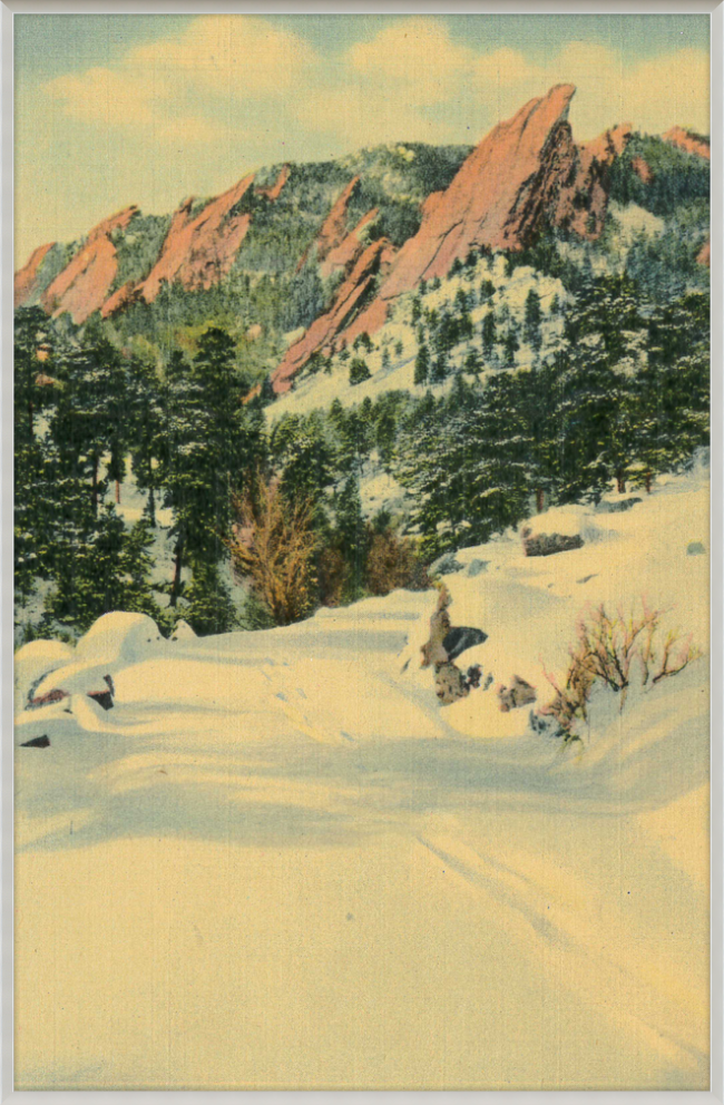 Flatirons in Winter Boulder, Colorado