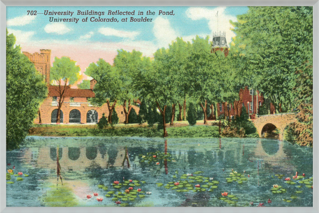 University Building Reflected on the Pond