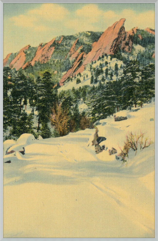 Flatirons in Winter Boulder, Colorado