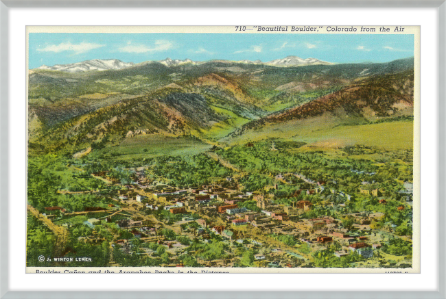 "Beautiful Boulder." Colorado from the air