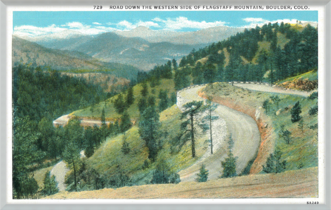 Road Down the Western Side of Flagstaff Mountain, Boulder, Colo