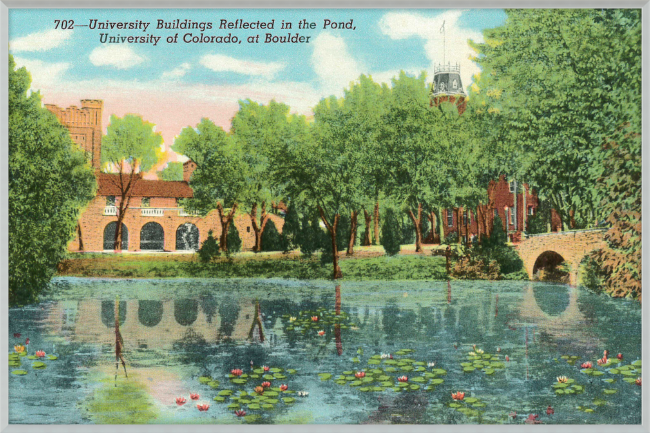 University Building Reflected on the Pond