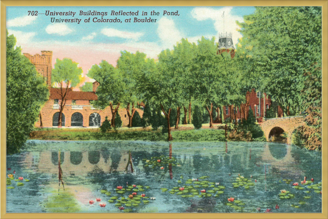 University Building Reflected on the Pond