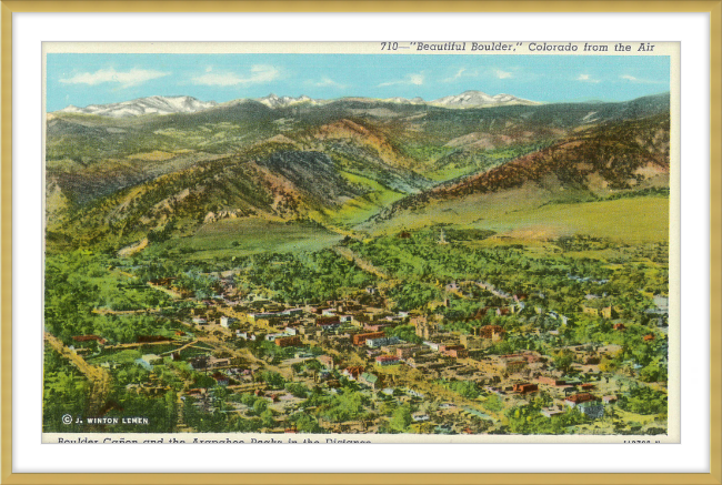 "Beautiful Boulder." Colorado from the air