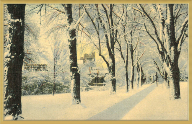 Winter Vista on The University of Colorado Campus, Boulder, Colorado