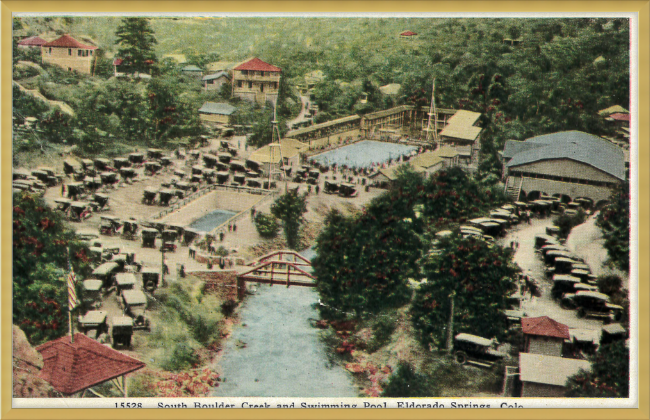 South Boulder Creek and Swimming Pool, Eldorado Springs, Colo.