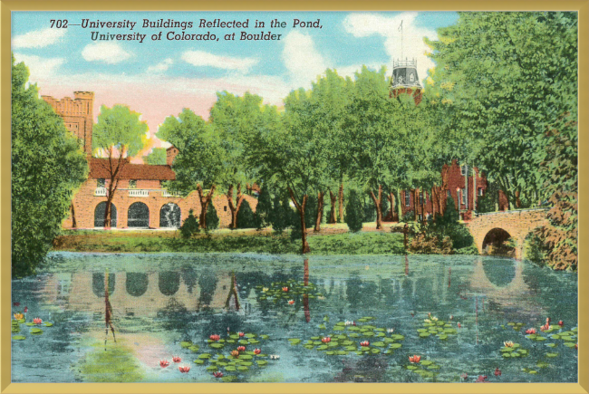 University Building Reflected on the Pond