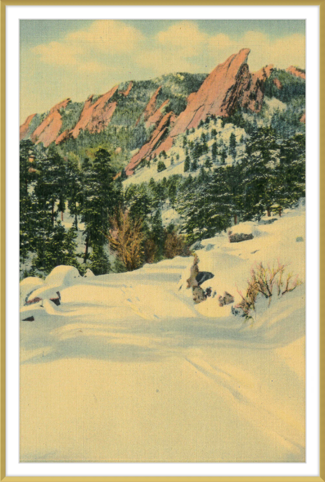 Flatirons in Winter Boulder, Colorado