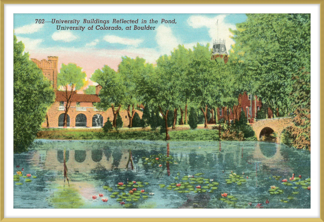University Building Reflected on the Pond