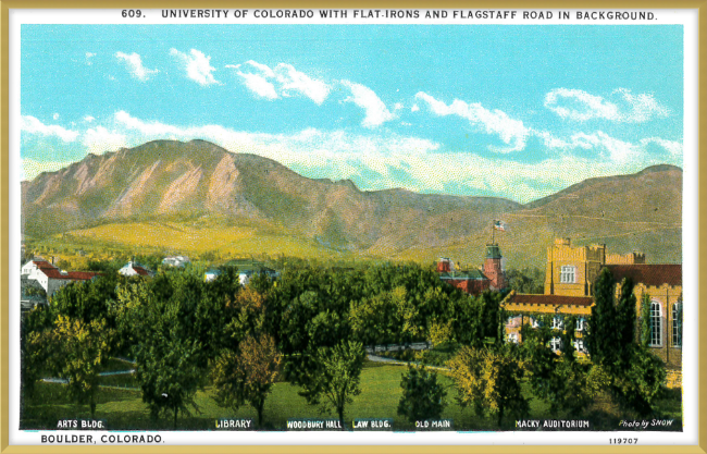 University of Colorado with the Flat Irons