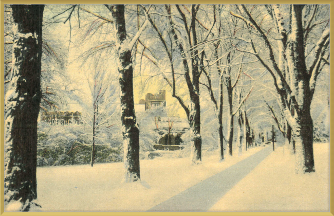 Winter Vista on The University of Colorado Campus, Boulder, Colorado