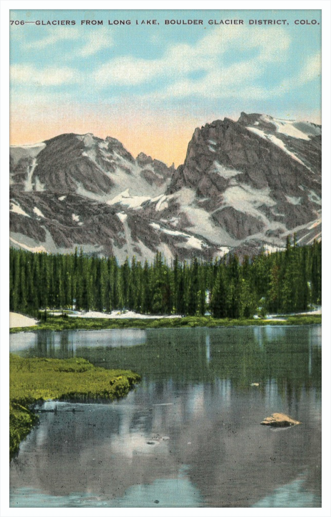 Glaciers from Long Lake, Boulder