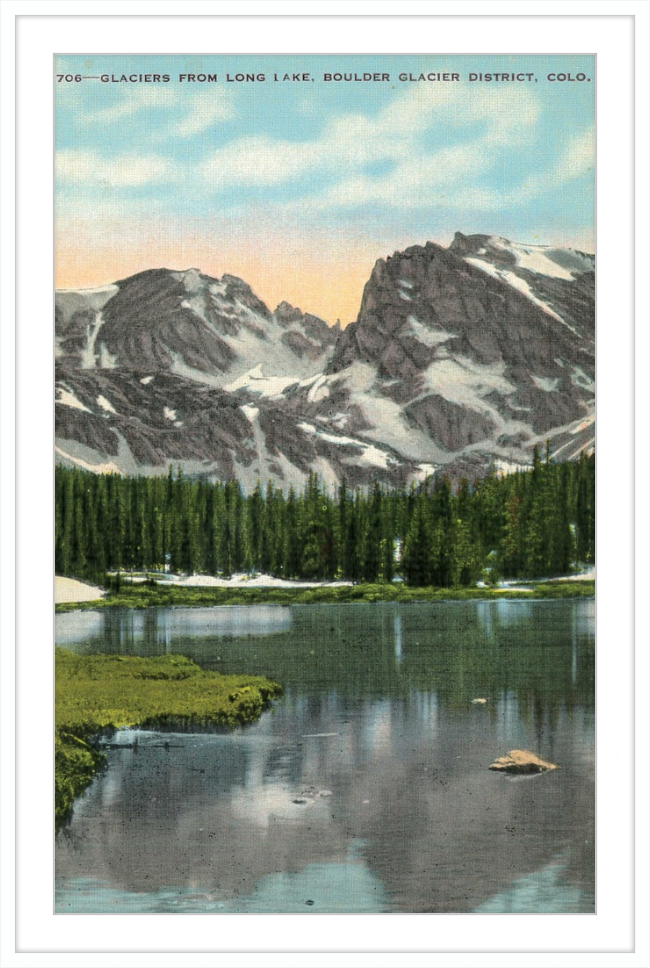 Glaciers from Long Lake, Boulder