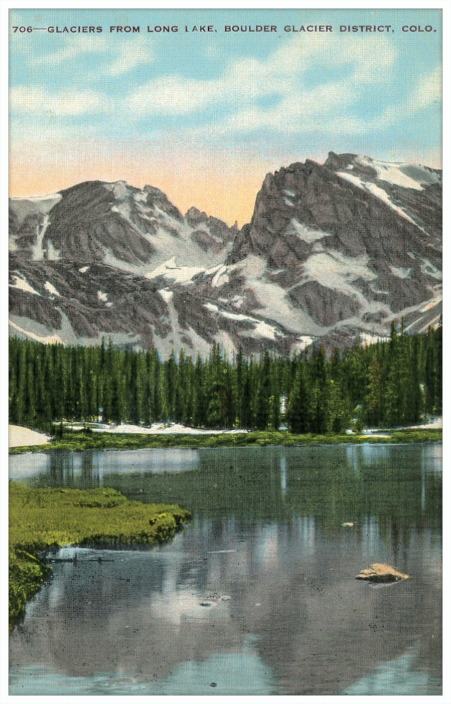 Glaciers from Long Lake, Boulder