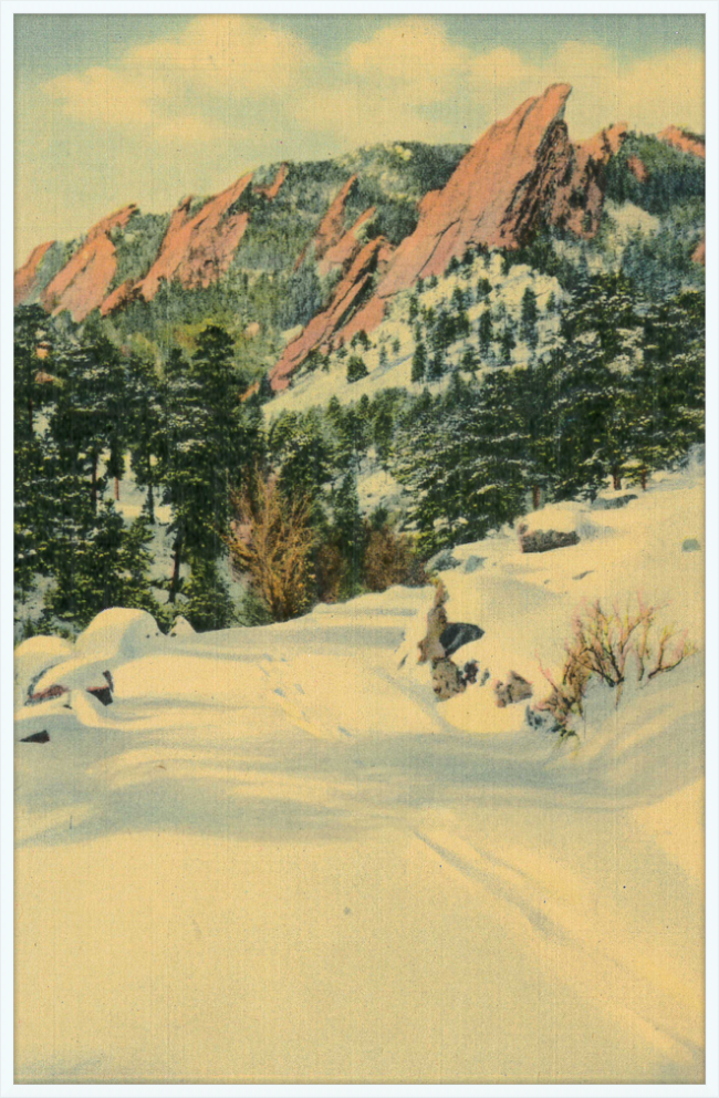 Flatirons in Winter Boulder, Colorado