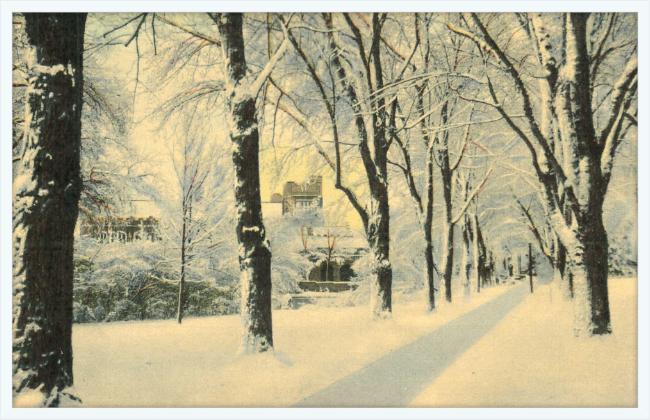 Winter Vista on The University of Colorado Campus, Boulder, Colorado