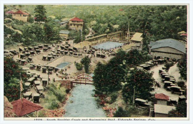 South Boulder Creek and Swimming Pool, Eldorado Springs, Colo.