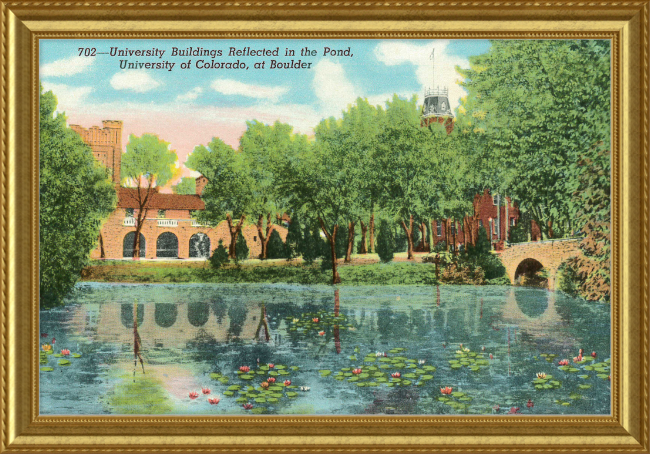 University Building Reflected on the Pond