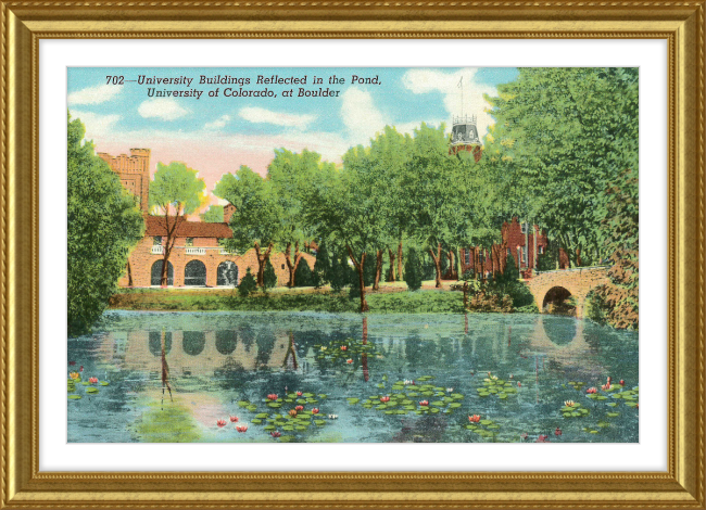 University Building Reflected on the Pond