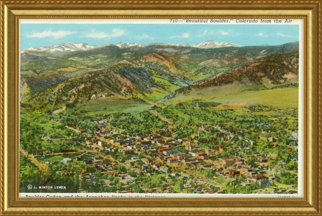 "Beautiful Boulder." Colorado from the air