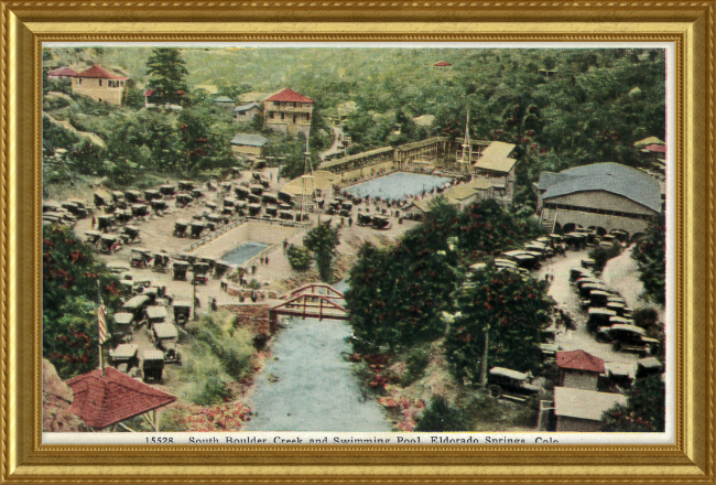 South Boulder Creek and Swimming Pool, Eldorado Springs, Colo.