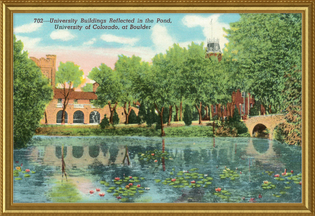 University Building Reflected on the Pond