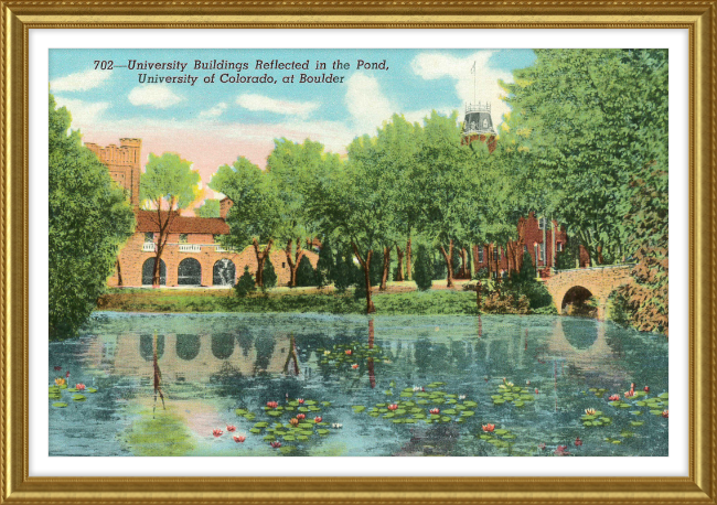 University Building Reflected on the Pond