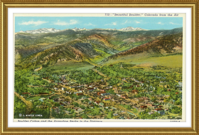 "Beautiful Boulder." Colorado from the air