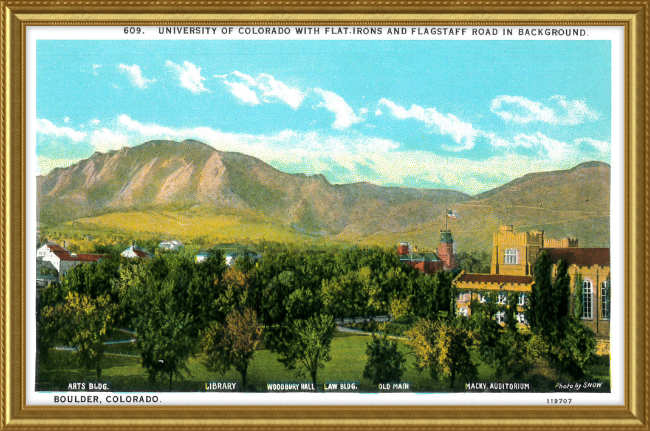 University of Colorado with the Flat Irons