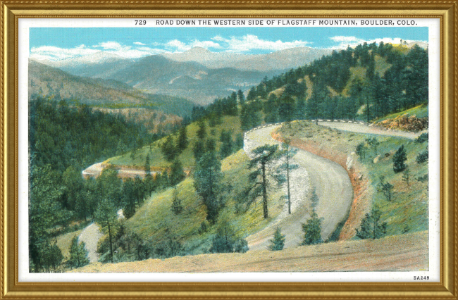 Road Down the Western Side of Flagstaff Mountain, Boulder, Colo