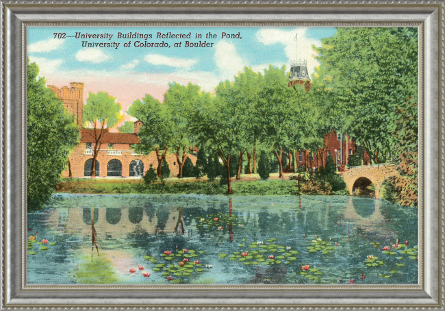 University Building Reflected on the Pond